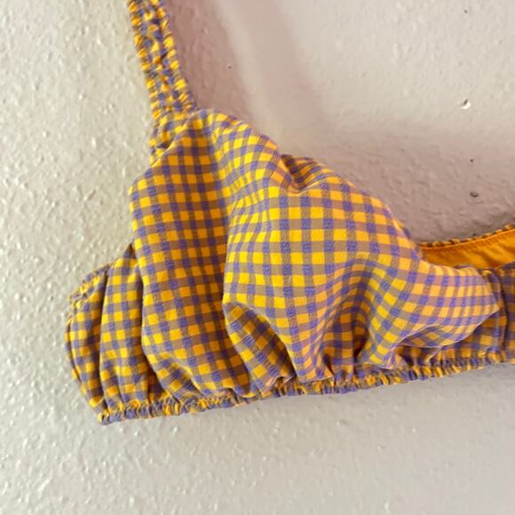 WeWoreWhat seersucker Scrunchie bikini top - Picture 7 of 7